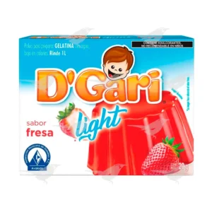 Gelatina Light D'Gari Fresa agua 20 g 1 Pieza