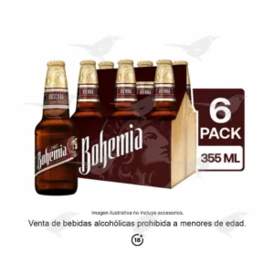 Cerveza Obscura Bohemia  6 Pack 355 ml