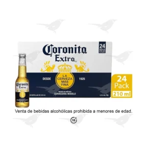 Cerveza clara Coronita Extra 24 botellas de 210 ml