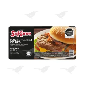 Carne de Res Sukarne Hamburguesa 8 Piezas de 90g