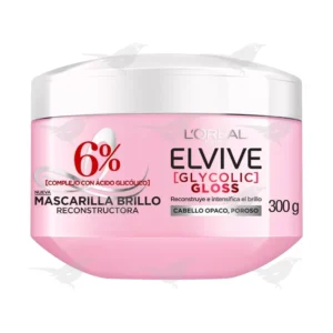 Mascarilla para Cabello L'Oréal Paris Elvive Glycolic Gloss 300 gr