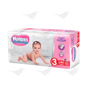 Pañales Huggies UltraConfort Etapa 3 Niña 40 Piezas