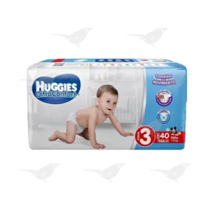 Pañales Huggies UltraConfort Etapa 3 Niño 40 Piezas