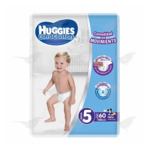 Pañales Huggies UltraConfort Etapa 6 Niño 60 Piezas