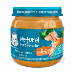 Papilla Gerber Comidita Casera Etapa 2 Pollo, Verduras y Pasta 113g