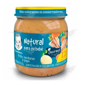 Papilla Gerber Gourmet Etapa 4 Pollo, Verduras y Papa 250g