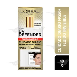 Protector Solar L'Oréal UV Defender Fluido Invisible FPS50 40 g