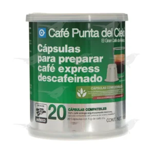 Cafe en Capsula Punta del Cielo Express Descafeinado 20 piezas