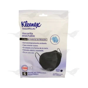 Mascarilla Kleenex Negro 5 piezas