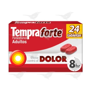 Tabletas Tempra Forte Paracetamol Dolor 24 Tabletas