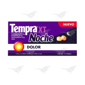Tabletas Tempra XT Noche Dolor 12 tabletas