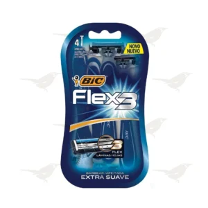 Rastrillo Bic Flex 3 Extra Suave 4 piezas