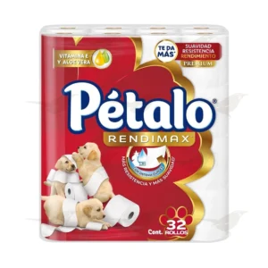 Papel Higiénico Pétalo Rendimax 32 rollos de 220 hojas dobles